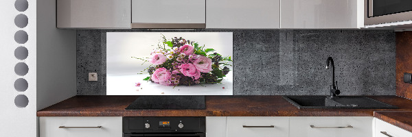 Crédence en verre avec motif Bouquet de roses