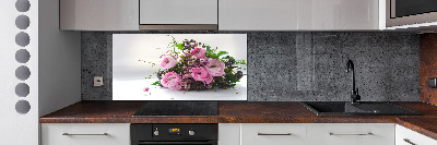 Crédence en verre avec motif Bouquet de roses