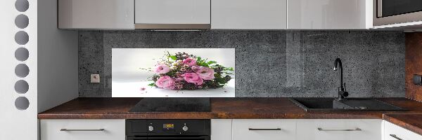 Crédence en verre avec motif Bouquet de roses