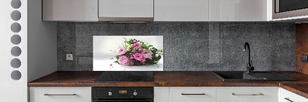 Crédence en verre avec motif Bouquet de roses