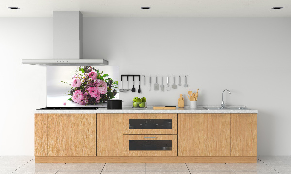 Crédence en verre avec motif Bouquet de roses