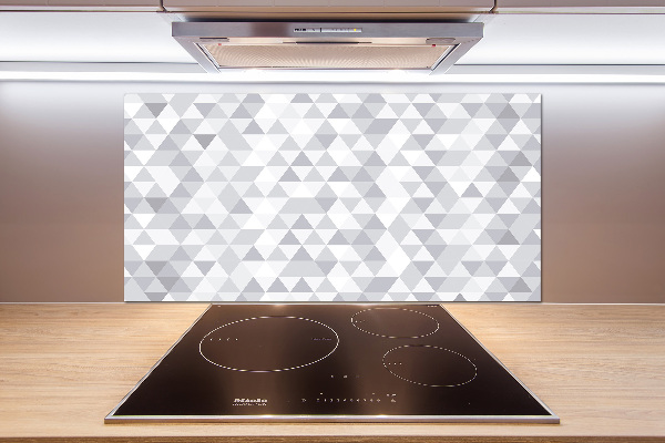Panneau crédence cuisine Triangles gris