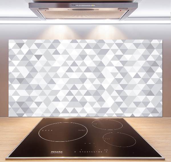 Panneau crédence cuisine Triangles gris