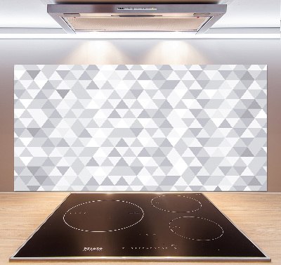 Panneau crédence cuisine Triangles gris
