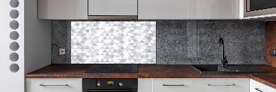 Panneau crédence cuisine Triangles gris
