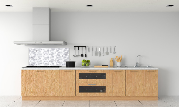Panneau crédence cuisine Triangles gris