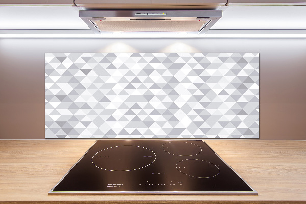 Panneau crédence cuisine Triangles gris
