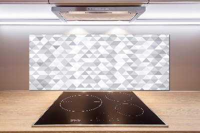Panneau crédence cuisine Triangles gris