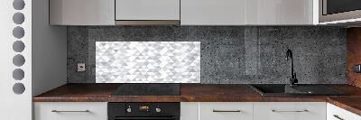 Panneau crédence cuisine Triangles gris