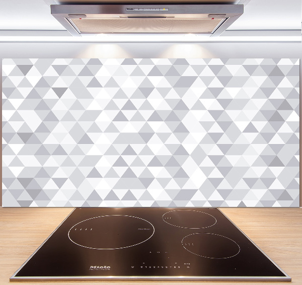 Panneau crédence cuisine Triangles gris