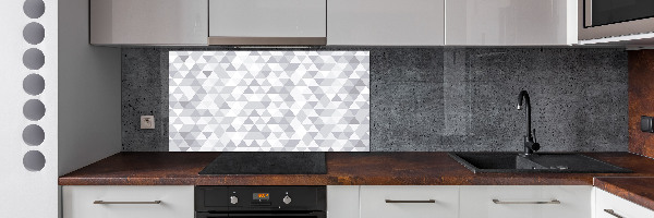 Panneau crédence cuisine Triangles gris