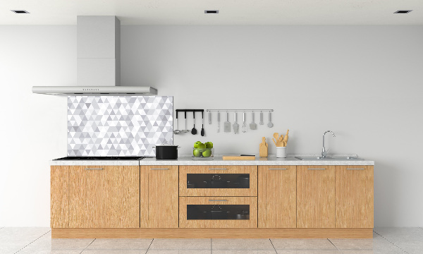 Panneau crédence cuisine Triangles gris