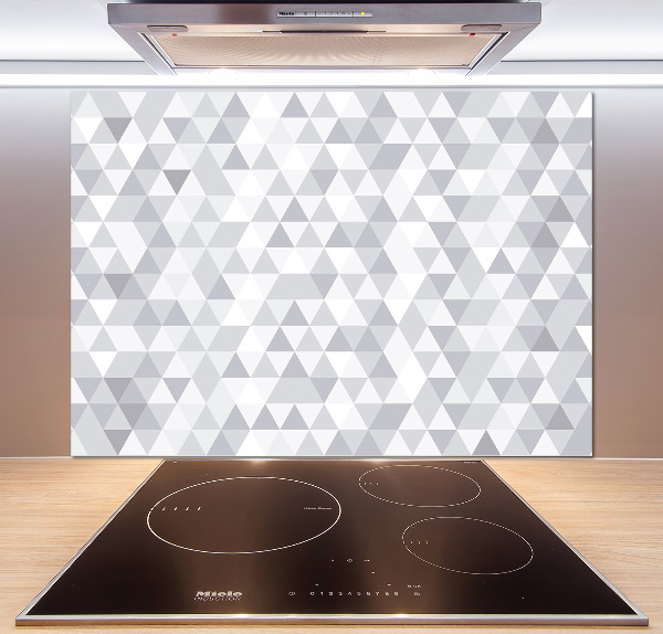 Panneau crédence cuisine Triangles gris