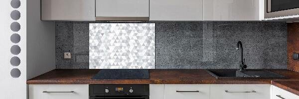 Panneau crédence cuisine Triangles gris