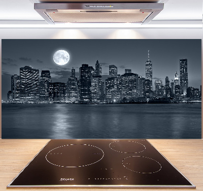 Crédence de cuisine en verre New York de nuit