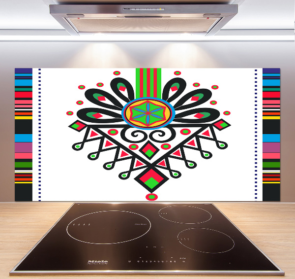 Crédence en verre avec motif Motif folklorique polonais