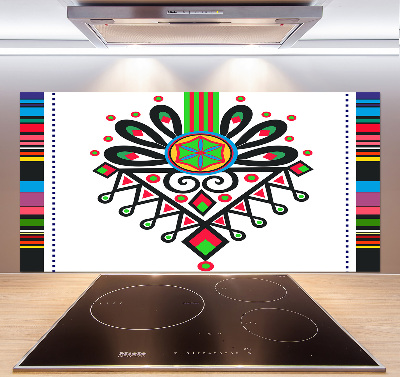 Crédence en verre avec motif Motif folklorique polonais