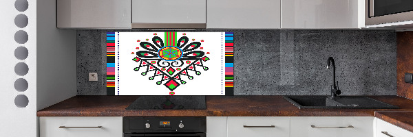Crédence en verre avec motif Motif folklorique polonais