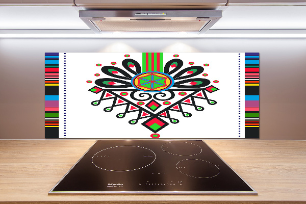 Crédence en verre avec motif Motif folklorique polonais