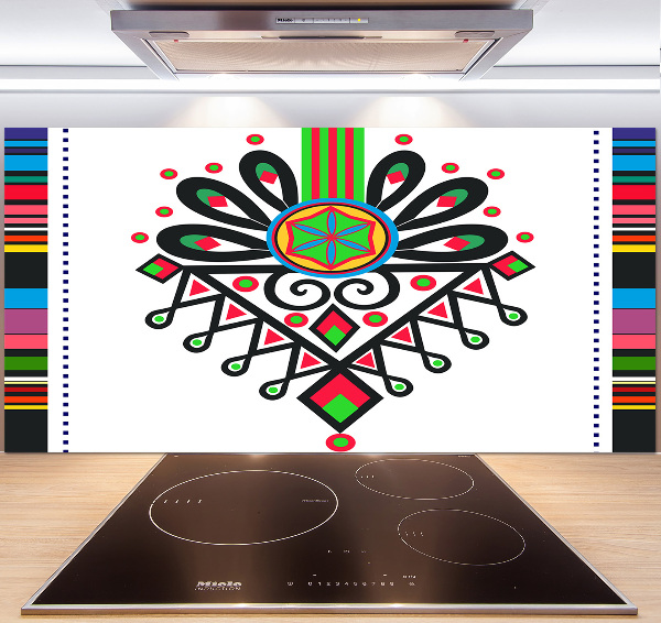 Crédence en verre avec motif Motif folklorique polonais