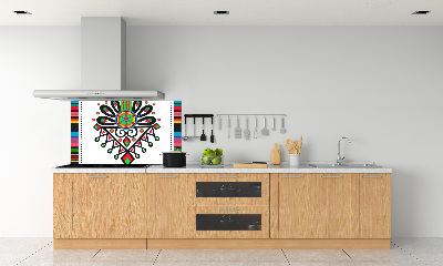 Crédence en verre avec motif Motif folklorique polonais
