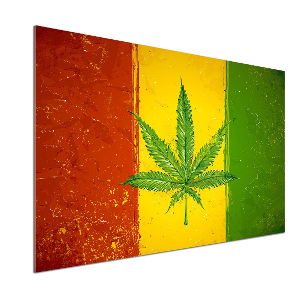 Crédence de cuisine en verre Drapeau rasta