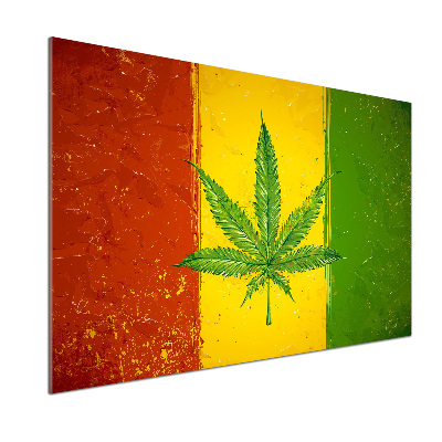 Crédence de cuisine en verre Drapeau rasta