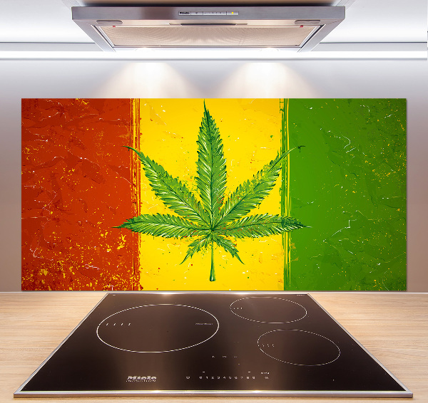 Crédence de cuisine en verre Drapeau rasta