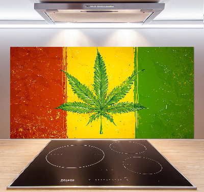 Crédence de cuisine en verre Drapeau rasta