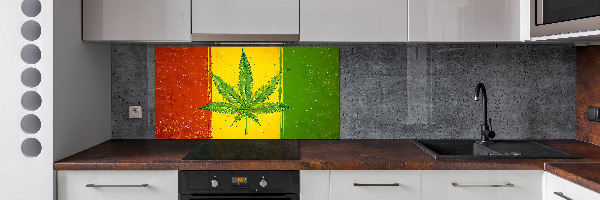 Crédence de cuisine en verre Drapeau rasta