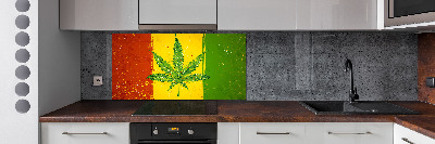Crédence de cuisine en verre Drapeau rasta
