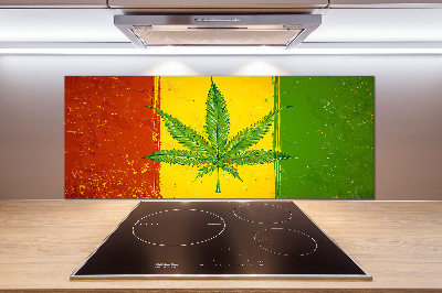 Crédence de cuisine en verre Drapeau rasta