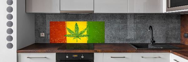 Crédence de cuisine en verre Drapeau rasta