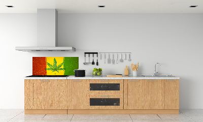 Crédence de cuisine en verre Drapeau rasta