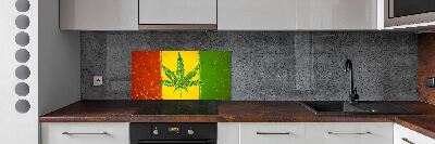 Crédence de cuisine en verre Drapeau rasta