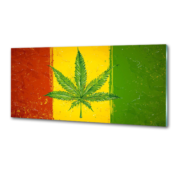 Crédence de cuisine en verre Drapeau rasta