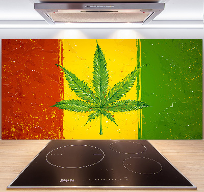 Crédence de cuisine en verre Drapeau rasta