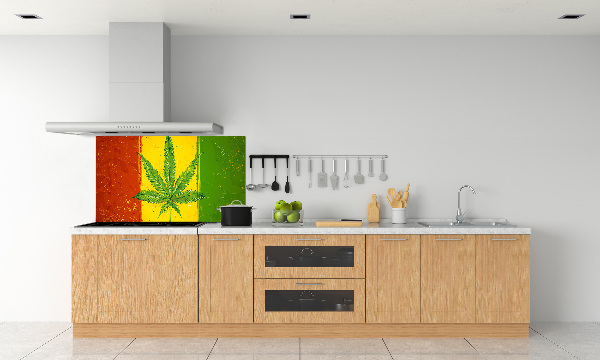 Crédence de cuisine en verre Drapeau rasta
