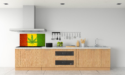 Crédence de cuisine en verre Drapeau rasta