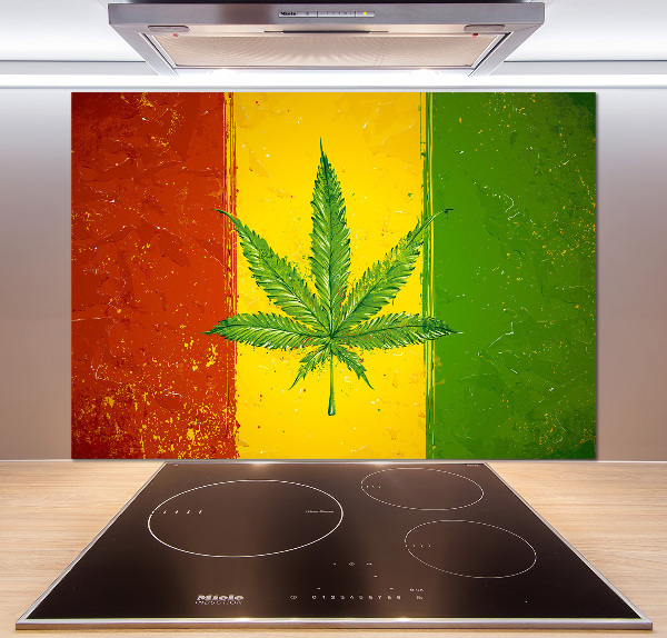 Crédence de cuisine en verre Drapeau rasta