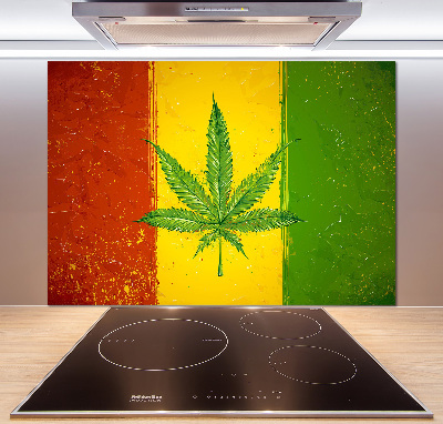Crédence de cuisine en verre Drapeau rasta