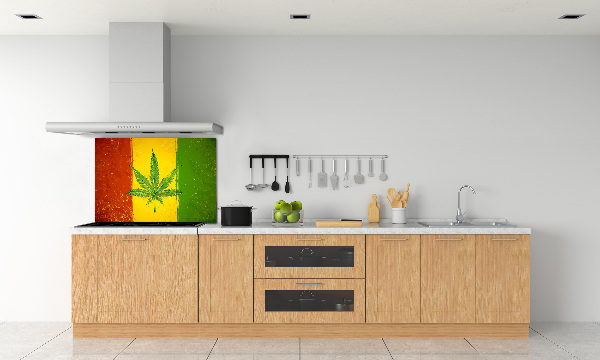 Crédence de cuisine en verre Drapeau rasta