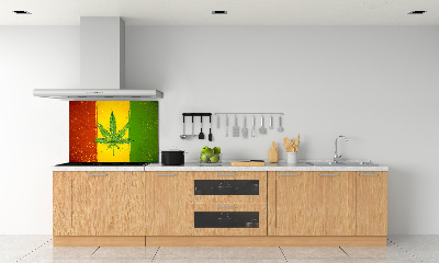Crédence de cuisine en verre Drapeau rasta