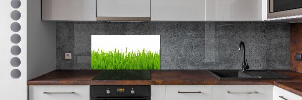 Crédence cuisine en verre trempé Herbe