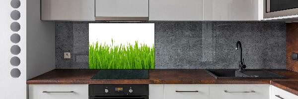 Crédence cuisine en verre trempé Herbe