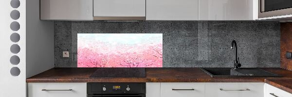 Verre pour crédence Fleurs de cerisier