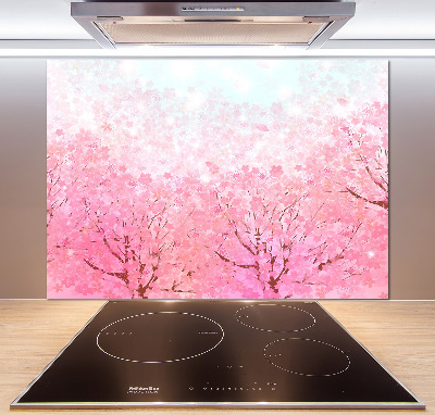 Verre pour crédence Fleurs de cerisier