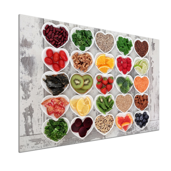 Crédence cuisine en verre trempé Aliments sains
