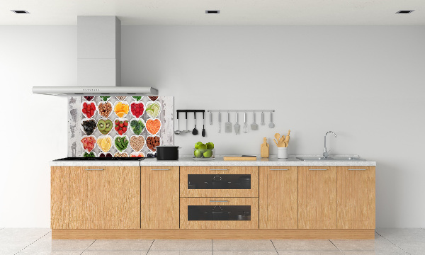 Crédence cuisine en verre trempé Aliments sains