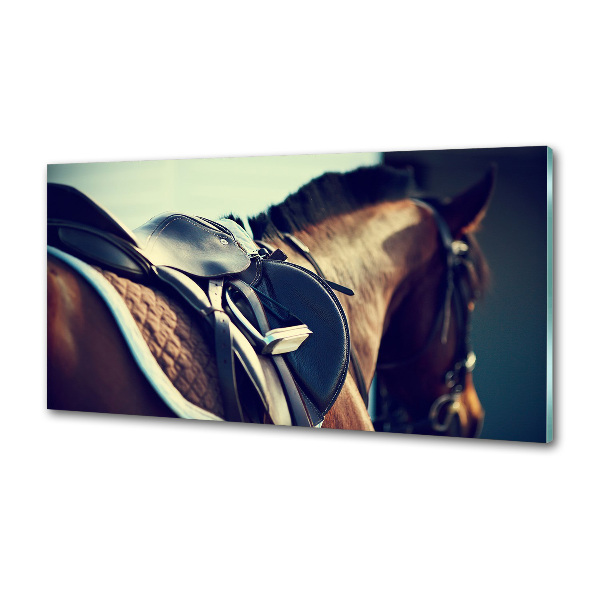 Crédence en verre avec motif Selle avec étriers